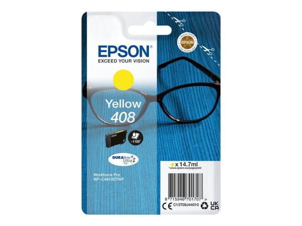 Tintenpatrone Epson 408 yellow C13T09J44010, 1.100 Seiten lt. Hersteller